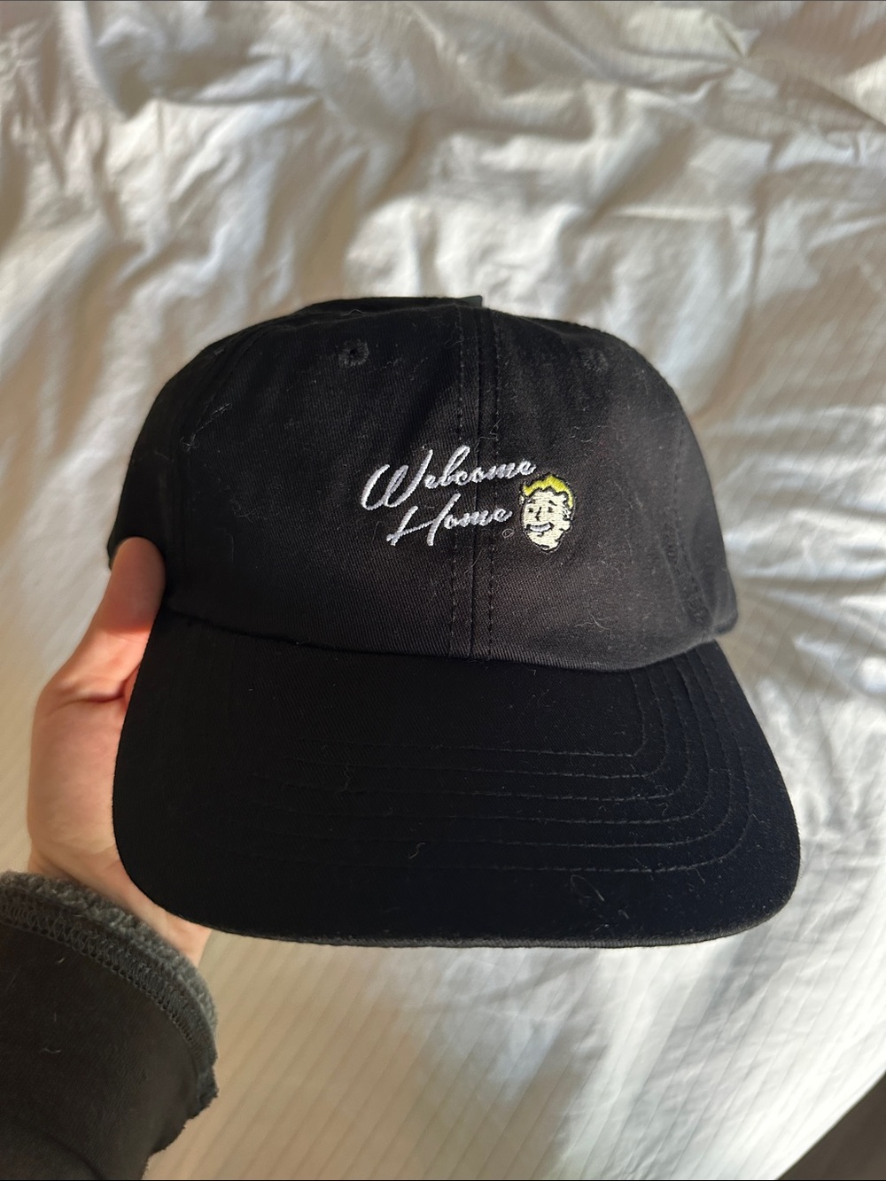 Bathesda - FallOut “Welcome Home”Embroidered Black Baseball Cap